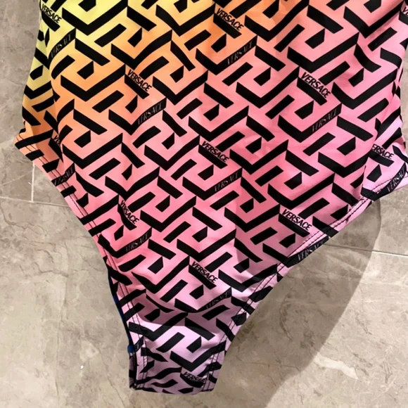 Versace color letter one-piece swimsuit underwear